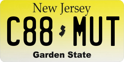NJ license plate C88MUT
