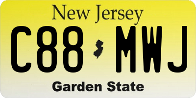 NJ license plate C88MWJ
