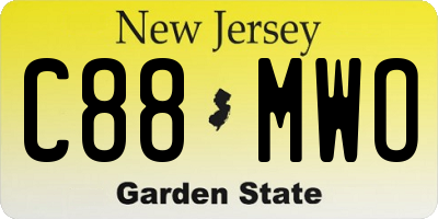 NJ license plate C88MWO