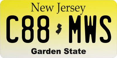 NJ license plate C88MWS