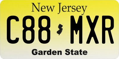 NJ license plate C88MXR