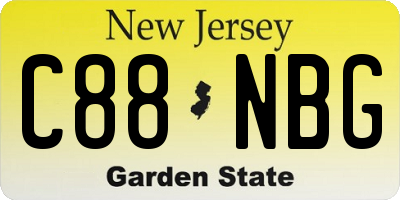 NJ license plate C88NBG