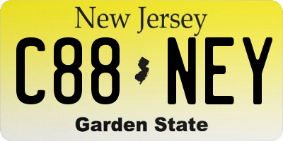 NJ license plate C88NEY
