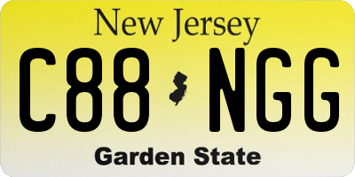 NJ license plate C88NGG