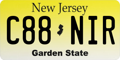 NJ license plate C88NIR