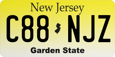 NJ license plate C88NJZ