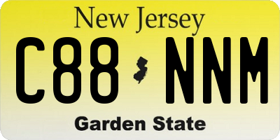 NJ license plate C88NNM