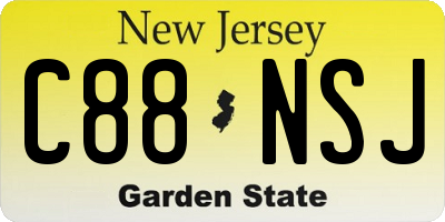 NJ license plate C88NSJ