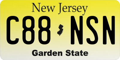 NJ license plate C88NSN