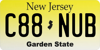 NJ license plate C88NUB