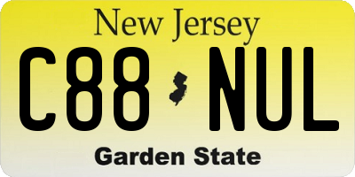 NJ license plate C88NUL