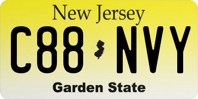 NJ license plate C88NVY