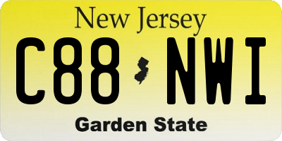 NJ license plate C88NWI