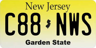 NJ license plate C88NWS