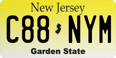 NJ license plate C88NYM