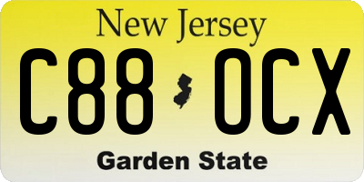 NJ license plate C88OCX