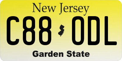 NJ license plate C88ODL