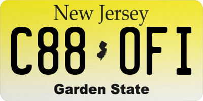 NJ license plate C88OFI