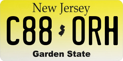 NJ license plate C88ORH