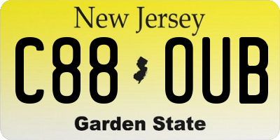 NJ license plate C88OUB