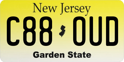 NJ license plate C88OUD