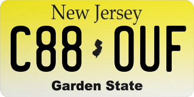 NJ license plate C88OUF