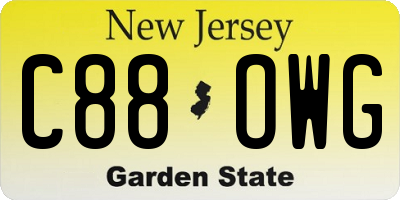 NJ license plate C88OWG