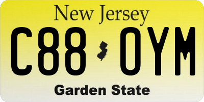 NJ license plate C88OYM