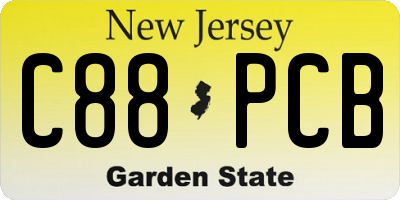 NJ license plate C88PCB