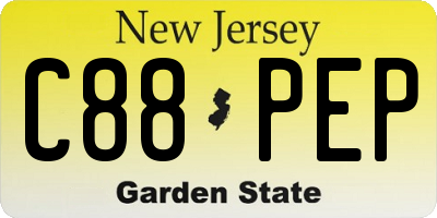 NJ license plate C88PEP