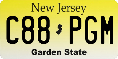 NJ license plate C88PGM