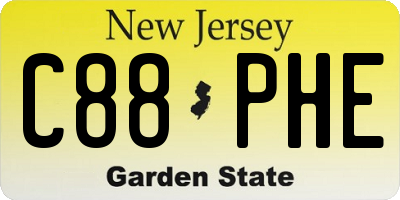 NJ license plate C88PHE