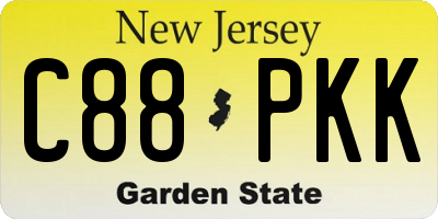 NJ license plate C88PKK