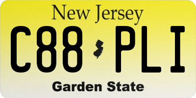 NJ license plate C88PLI