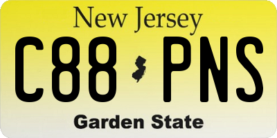 NJ license plate C88PNS
