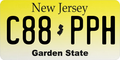 NJ license plate C88PPH