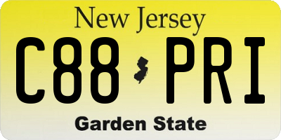 NJ license plate C88PRI