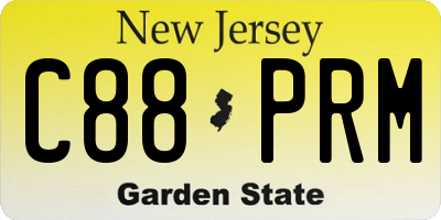 NJ license plate C88PRM