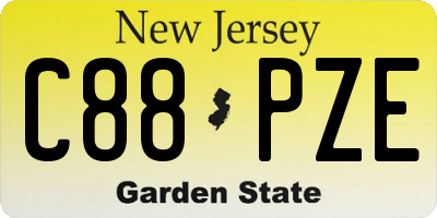 NJ license plate C88PZE