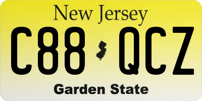 NJ license plate C88QCZ