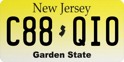 NJ license plate C88QIO