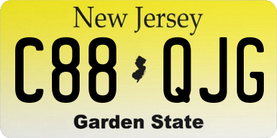NJ license plate C88QJG