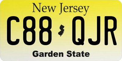 NJ license plate C88QJR