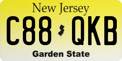 NJ license plate C88QKB