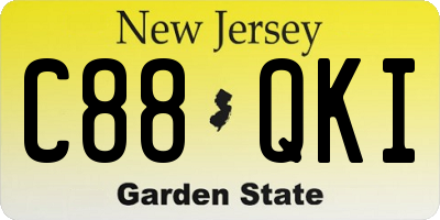 NJ license plate C88QKI