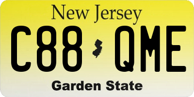 NJ license plate C88QME