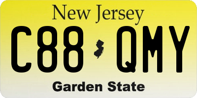 NJ license plate C88QMY