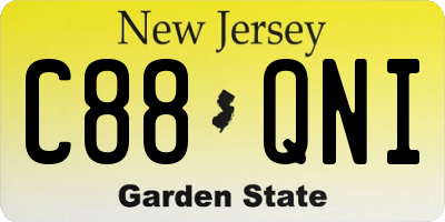 NJ license plate C88QNI
