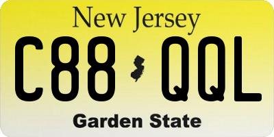 NJ license plate C88QQL
