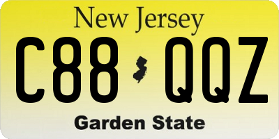 NJ license plate C88QQZ